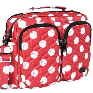 LUG Navigator Crossbody Bag - Crimson Large Dot